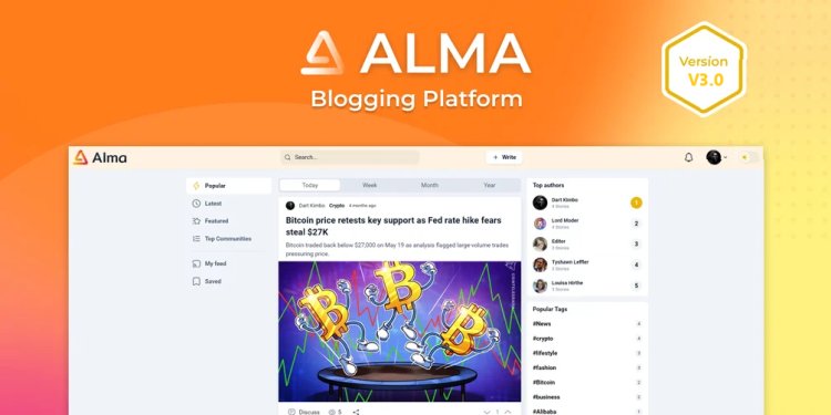 Alma – 博客平台 v3.0