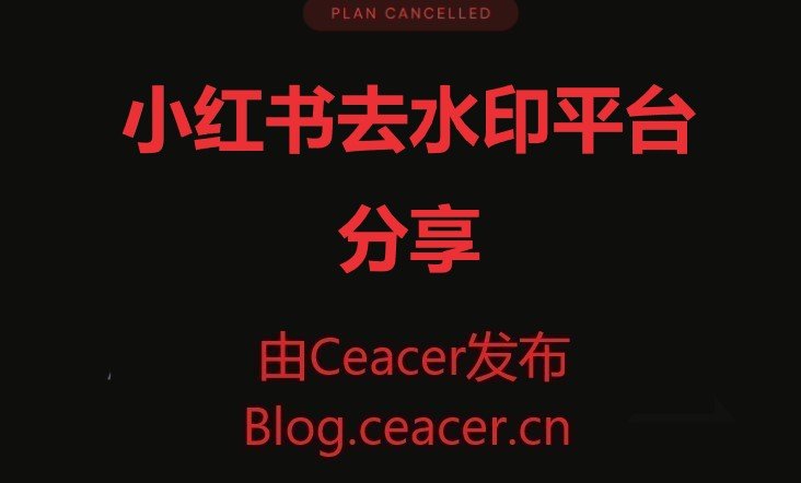 小红书去水印平台分享