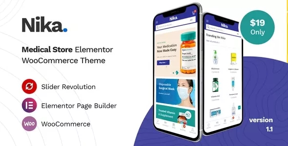 Nika - 医疗 Elementor WooCommerce 主题 v1.2.13