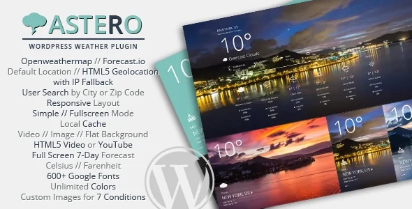 Astero WordPress 天气插件 v2.1.0