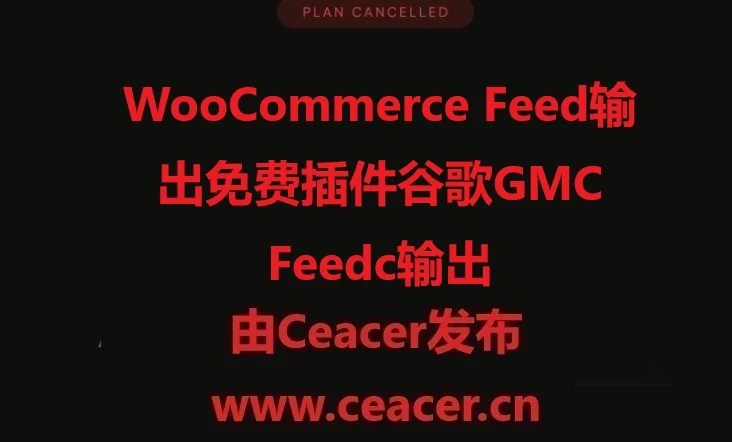 WooCommerce Feed输出免费插件谷歌GMC Feedc输出