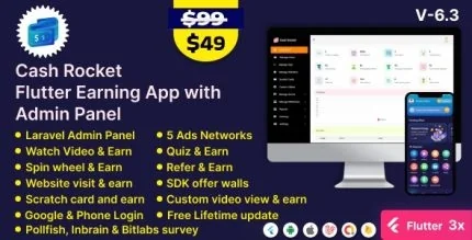 带有管理面板的 Flutter 在线赚钱安卓源码