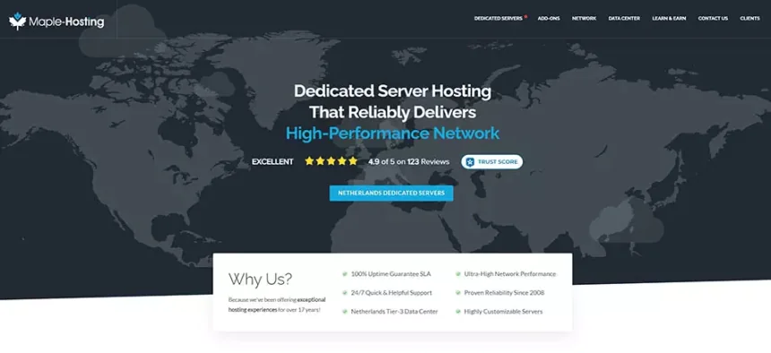 Maple-Hosting荷兰高防抗投诉服务器优惠上线，10Gbps大带宽不限流量 $189/月起