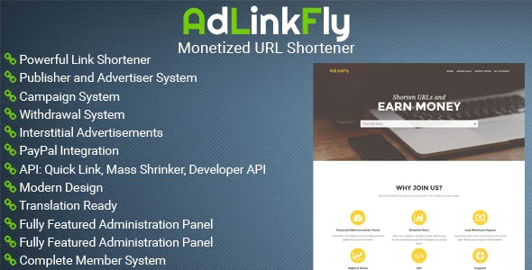 AdLinkFly v2.5.1 - Monetized URL Shortener