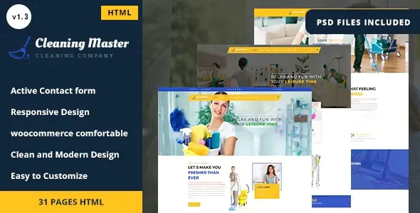 Clening Master v1.3 - Cleaning Company HTML5 Template