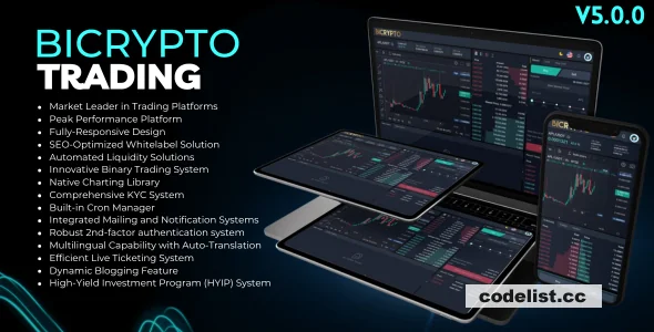 Bicrypto v5.5.4 - Crypto Trading Platform, Binary Trading, Investments, Blog, News & More!