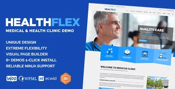 HEALTHFLEX - Doctor Medical Clinic & Health WordPress Theme v2.7.5