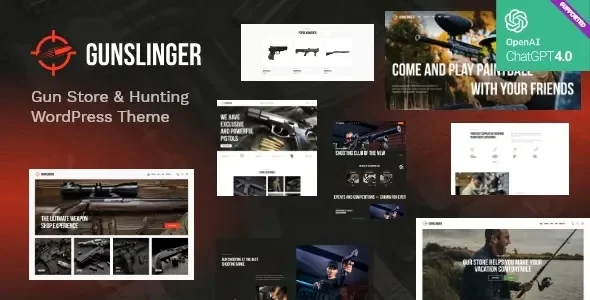 Gunslinger - Gun Store &amp; Hunting WordPress Theme