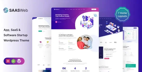 Saasweb v2.9 - WordPress Theme For App &amp; Saas Products