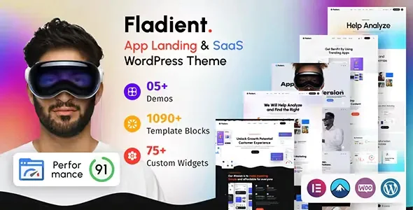Fladient - App Landing Page WordPress Theme v1.0.1