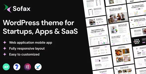 Sofax - Software & Startup WordPress Theme v1.0.2
