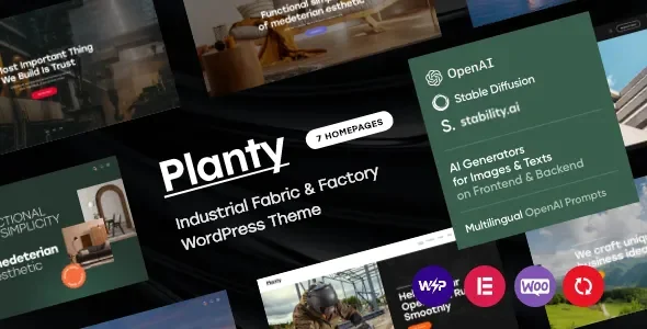 Planty - Fabric & Factory WordPress Theme v1.18