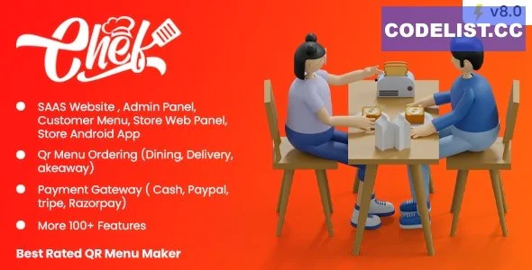 CHEF v8.0 - SaaS - Contactless Multi-restaurant QR Menu Maker