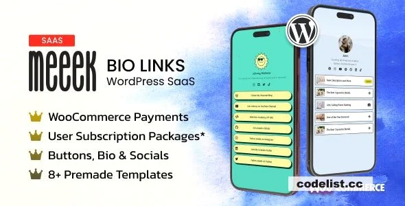 Meeek v2.1 - Bio Links SaaS (WordPress)