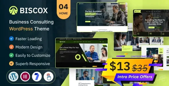 Biscox - Business Consulting WordPress Theme Multipurpose v1.0.1